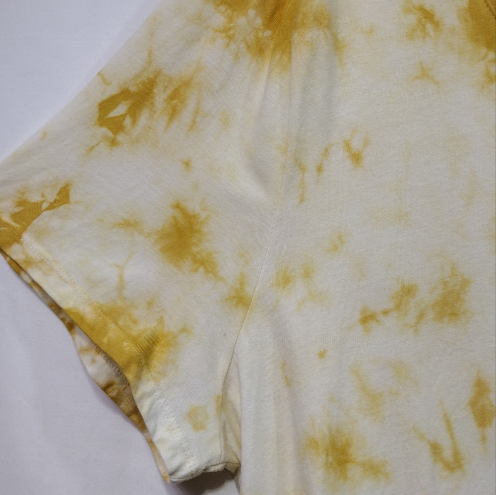 Lane Bryant Tie Dye Tunic Women's 24 Cream Yellow Boho Artsy Beach Summer - Picture 3 of 7